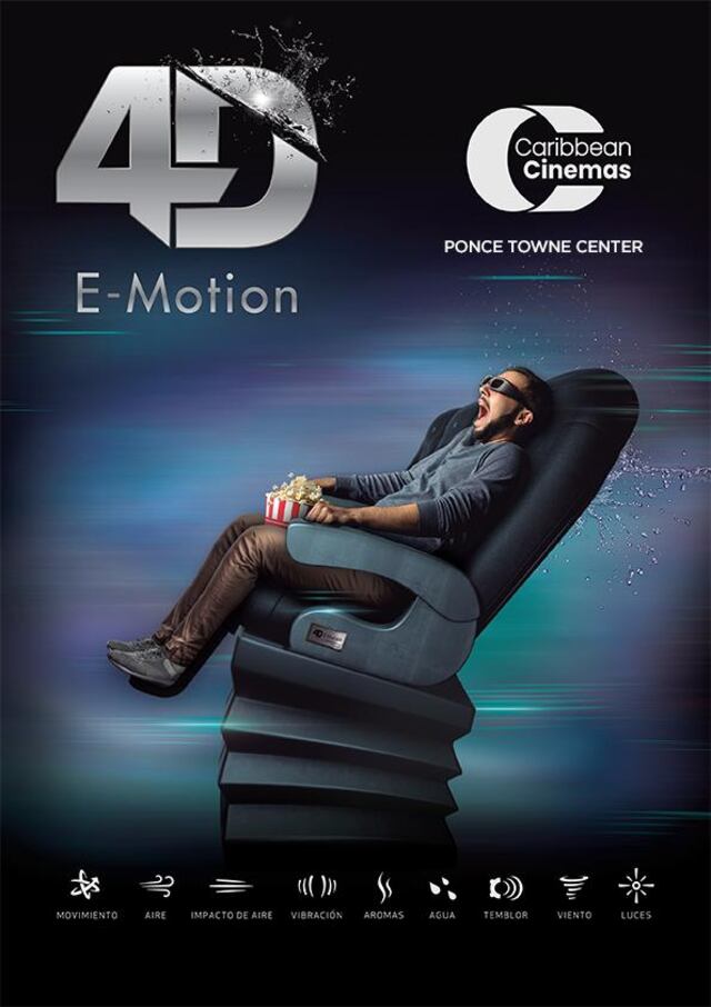 Estrenan nueva sala de cine 4D con efectos especiales en centro comercial de Ponce